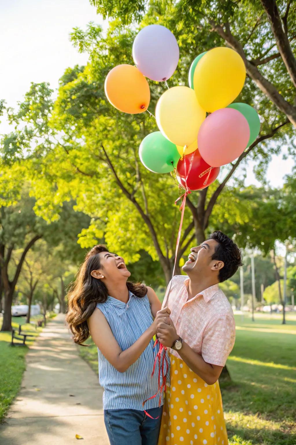 Whimsical props to capture joy and affection.