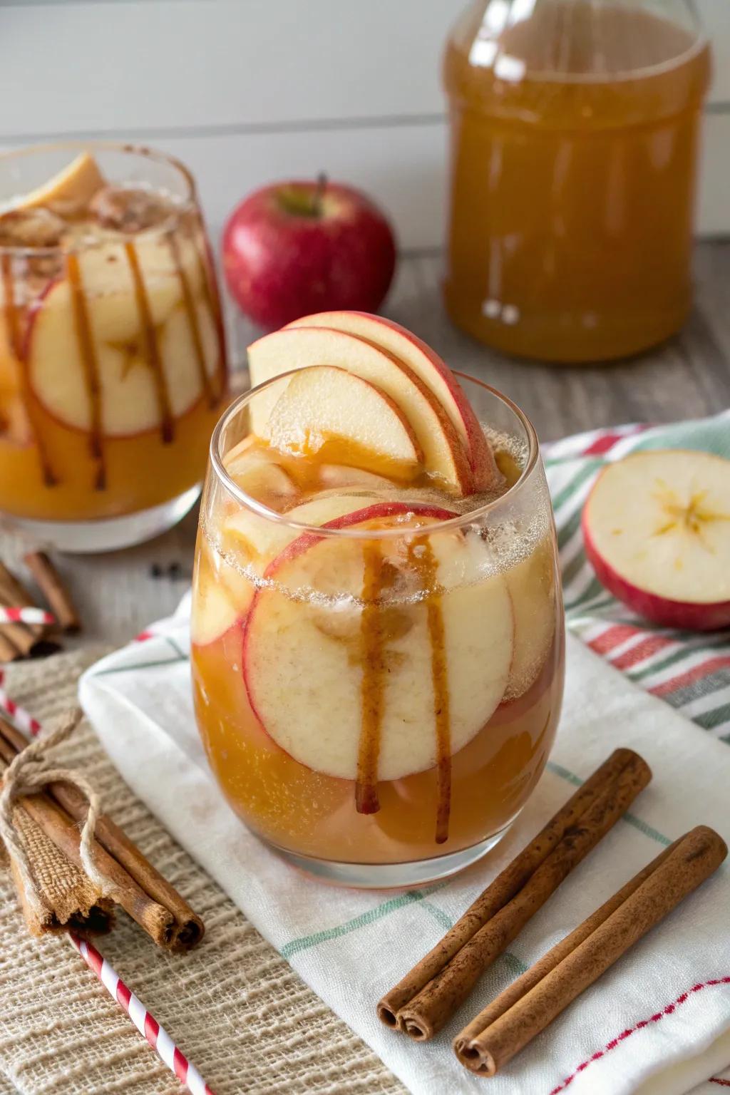 Toffee apple cider punch for a sweet indulgence.