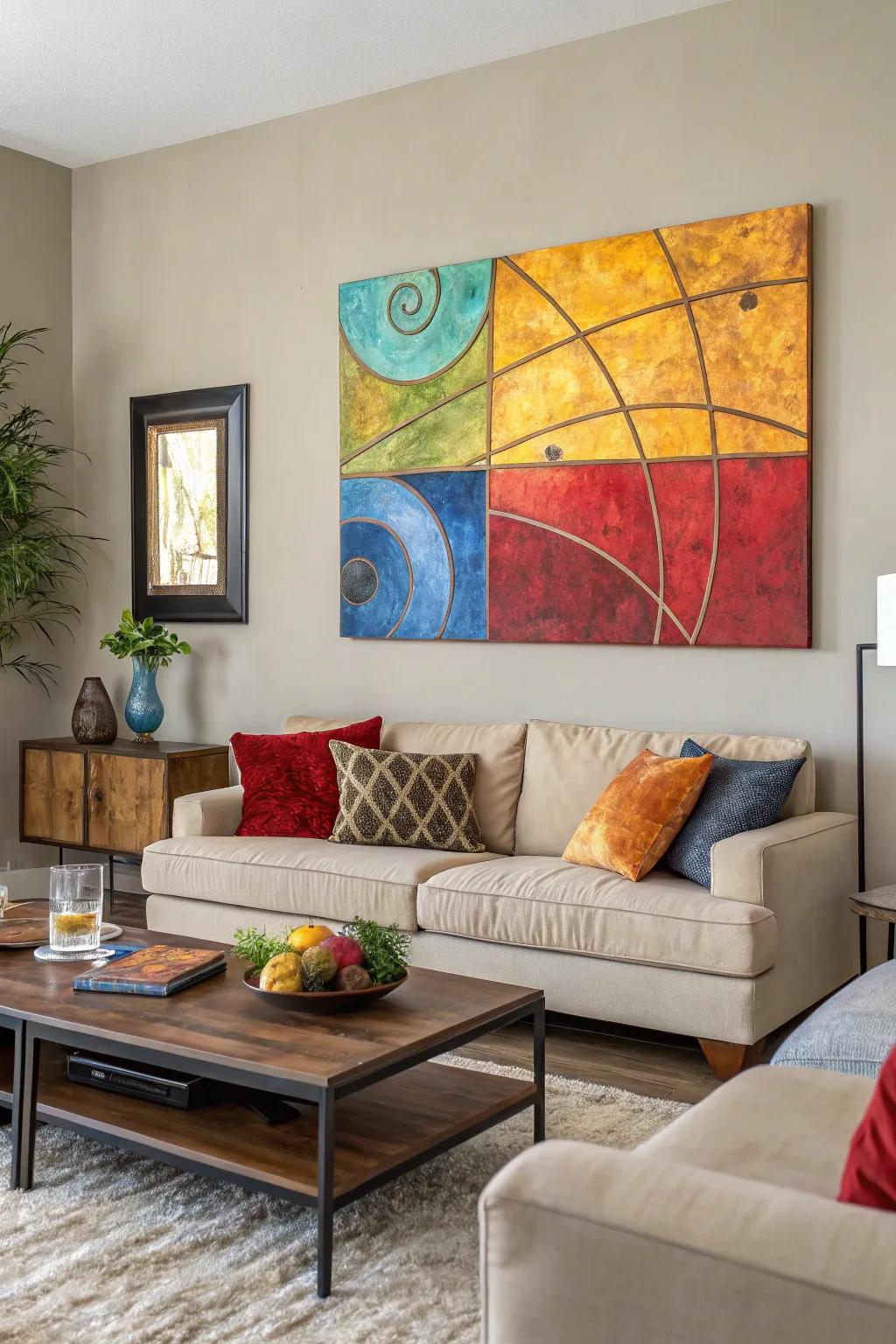 An artwork piece attaining harmony through the perfect balance.