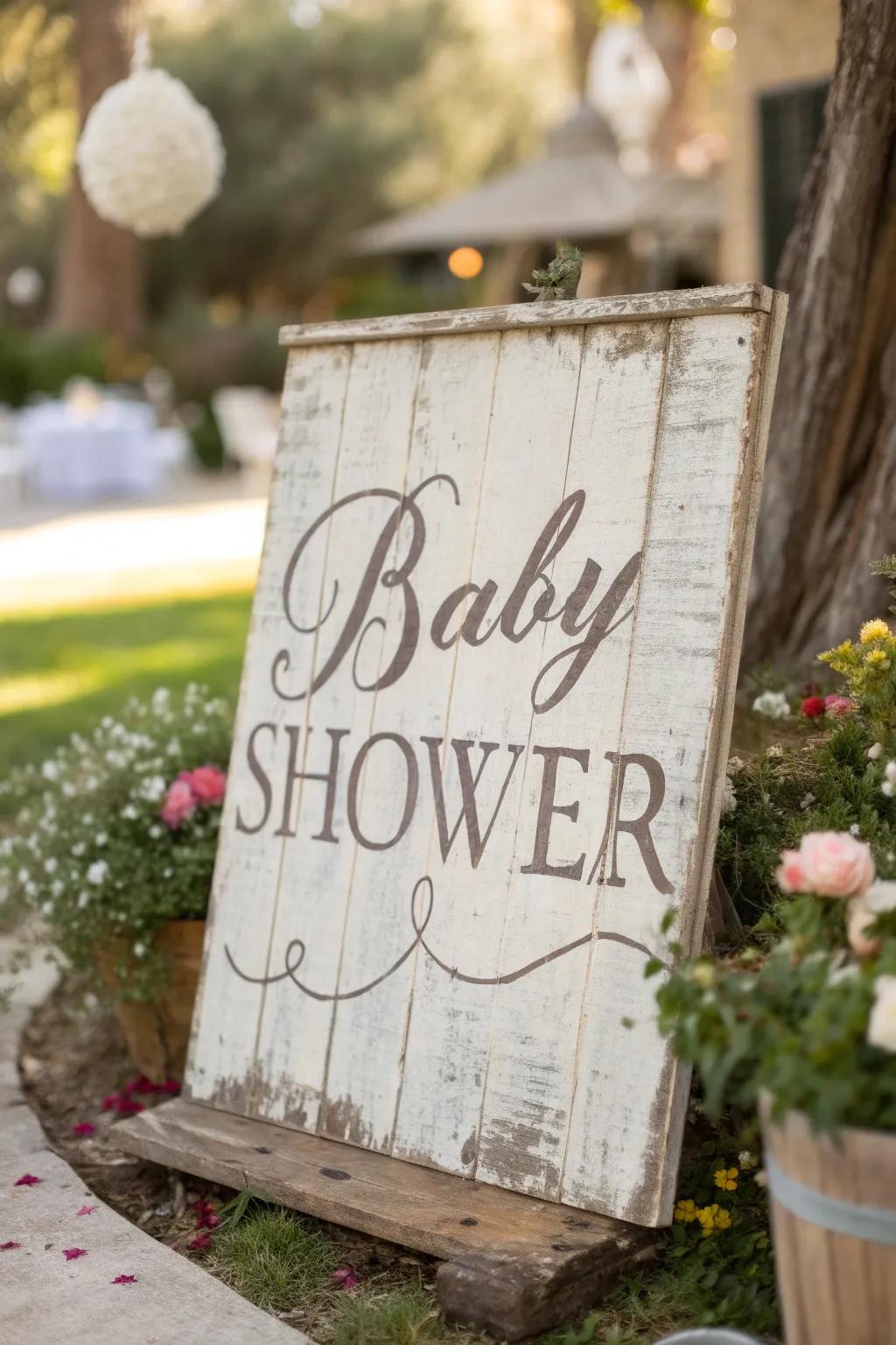 Retro-styled banners bring a timeless charm to the decorations.