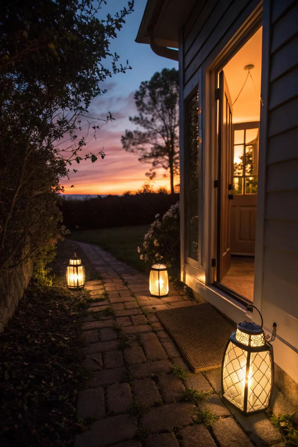 Solar-powered lanterns offer an eco-friendly lighting solution.