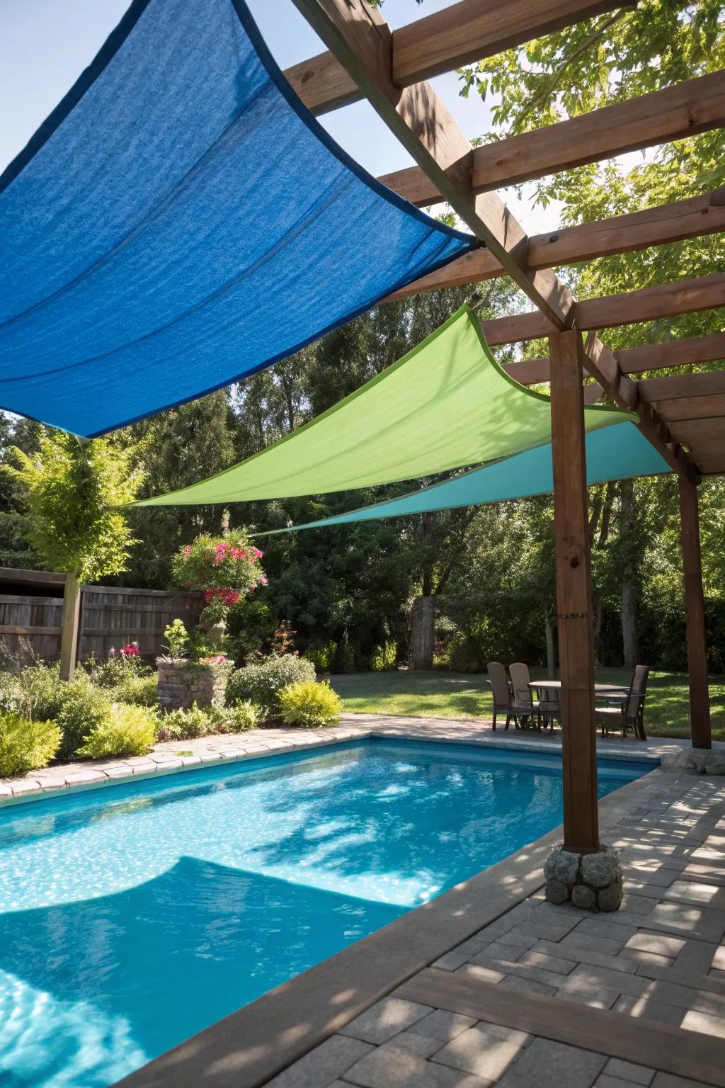 Sun sails deliver adaptable and chic solar protection.