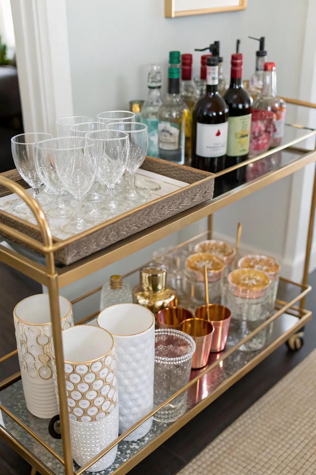 Practical elegance featuring organized and fashionable trays.