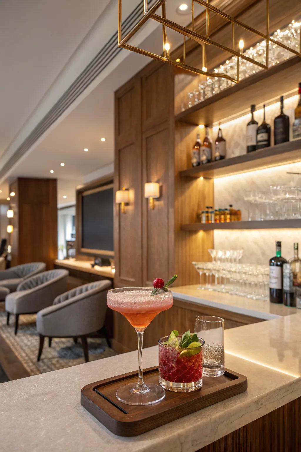 A specialty mixed drink contributes a distinctive element to your celebration.