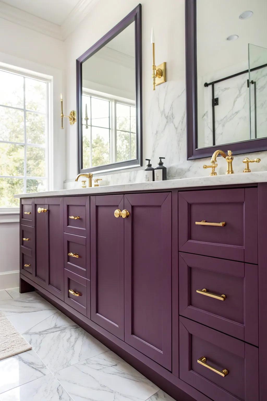 Deep purple adds drama and sophistication.