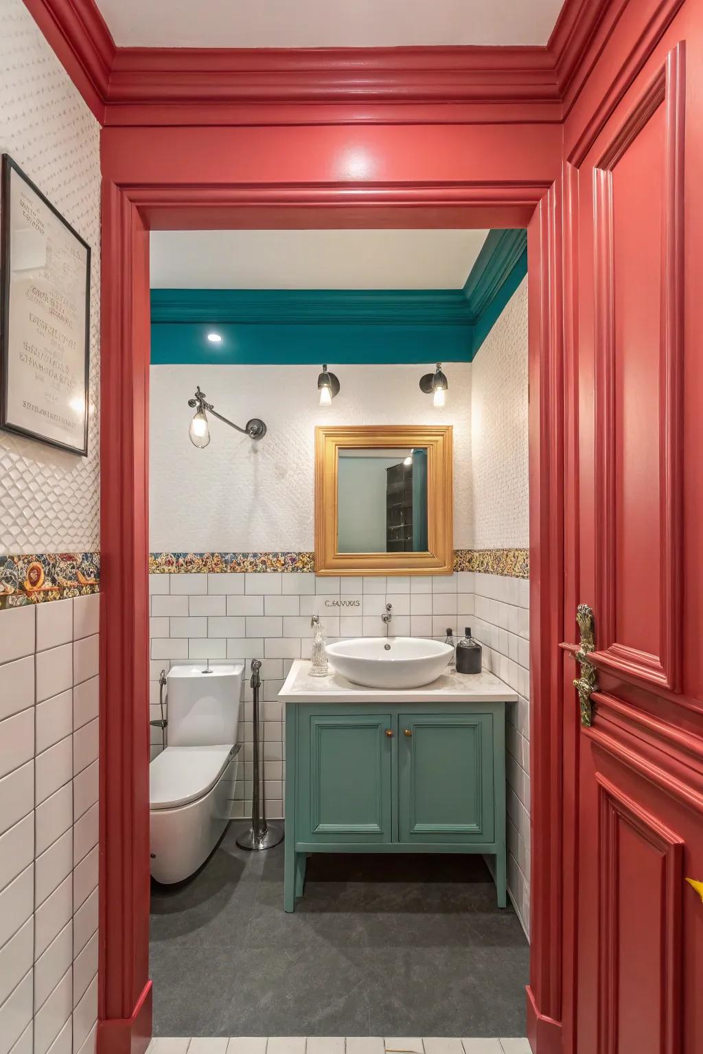 Vibrant-hued molding infuses personality and vibrance.