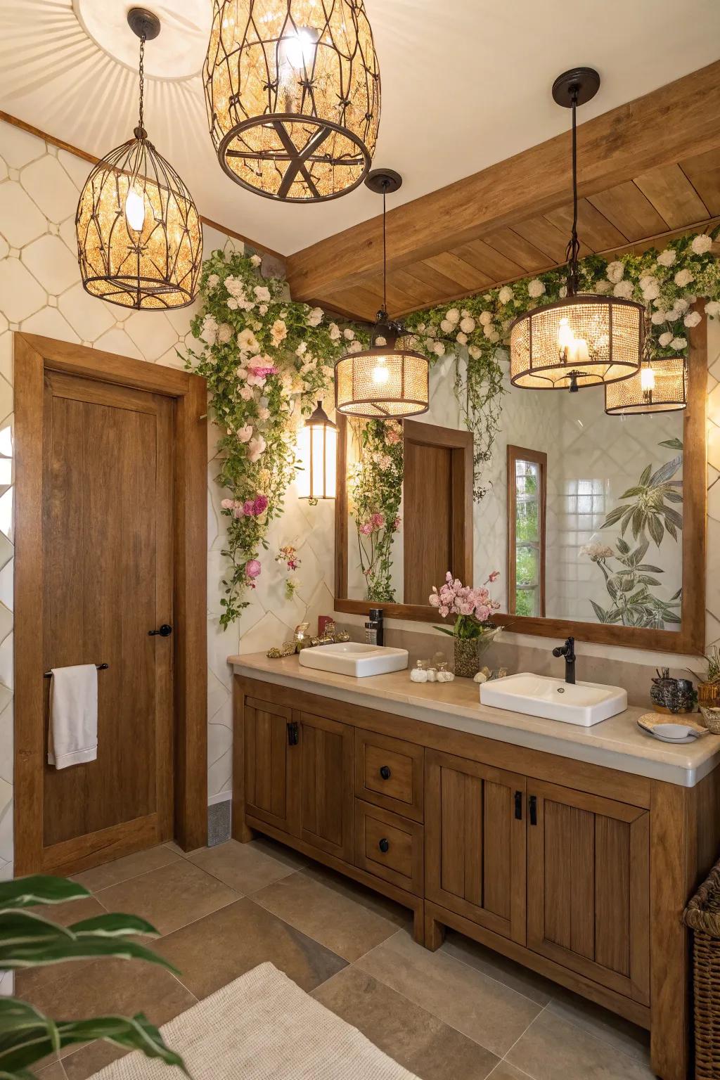 Natural-inspired fixtures bring a relaxing, organic element to lighting.