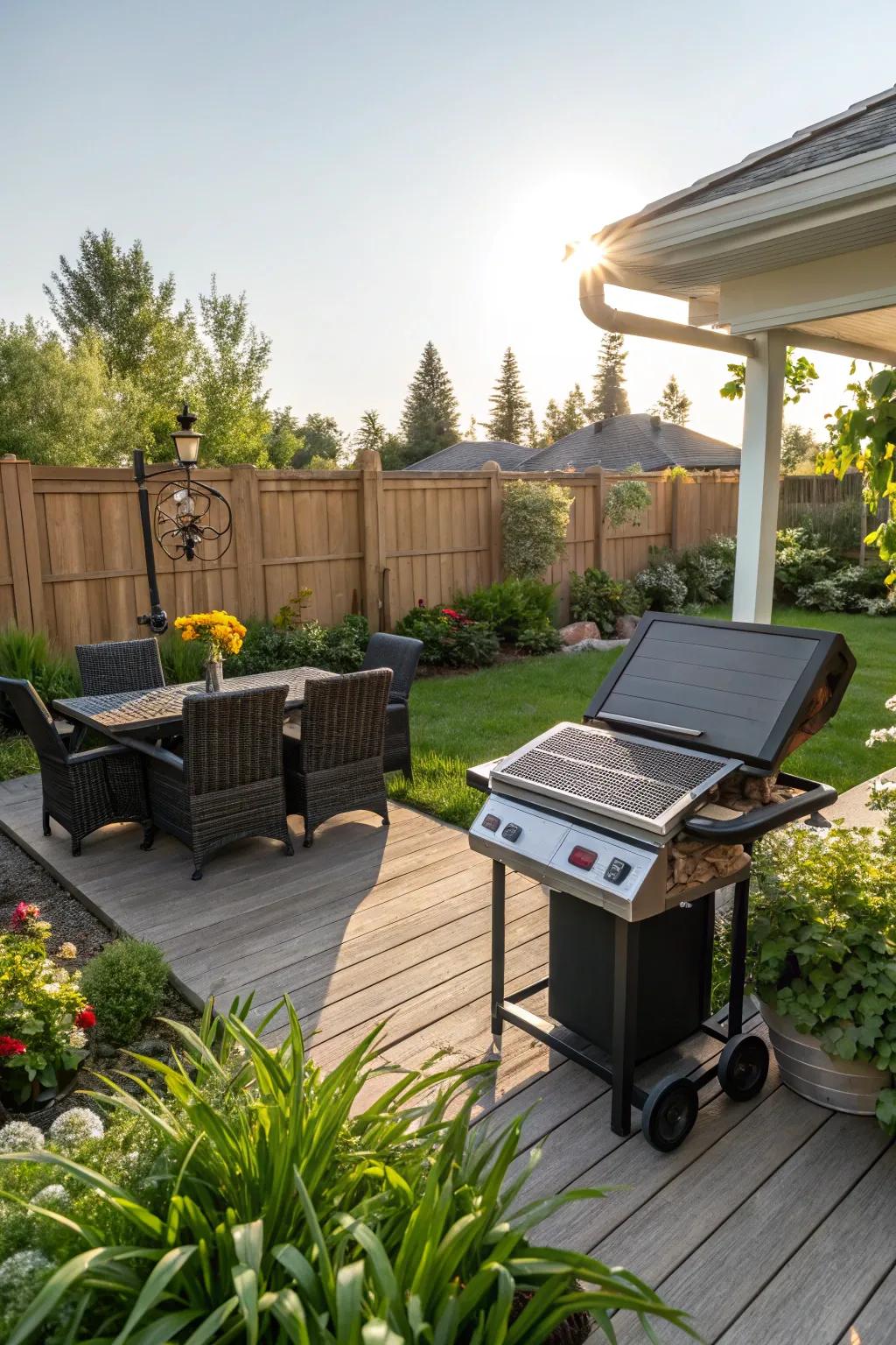 Harness the sun through a green solar barbecue.