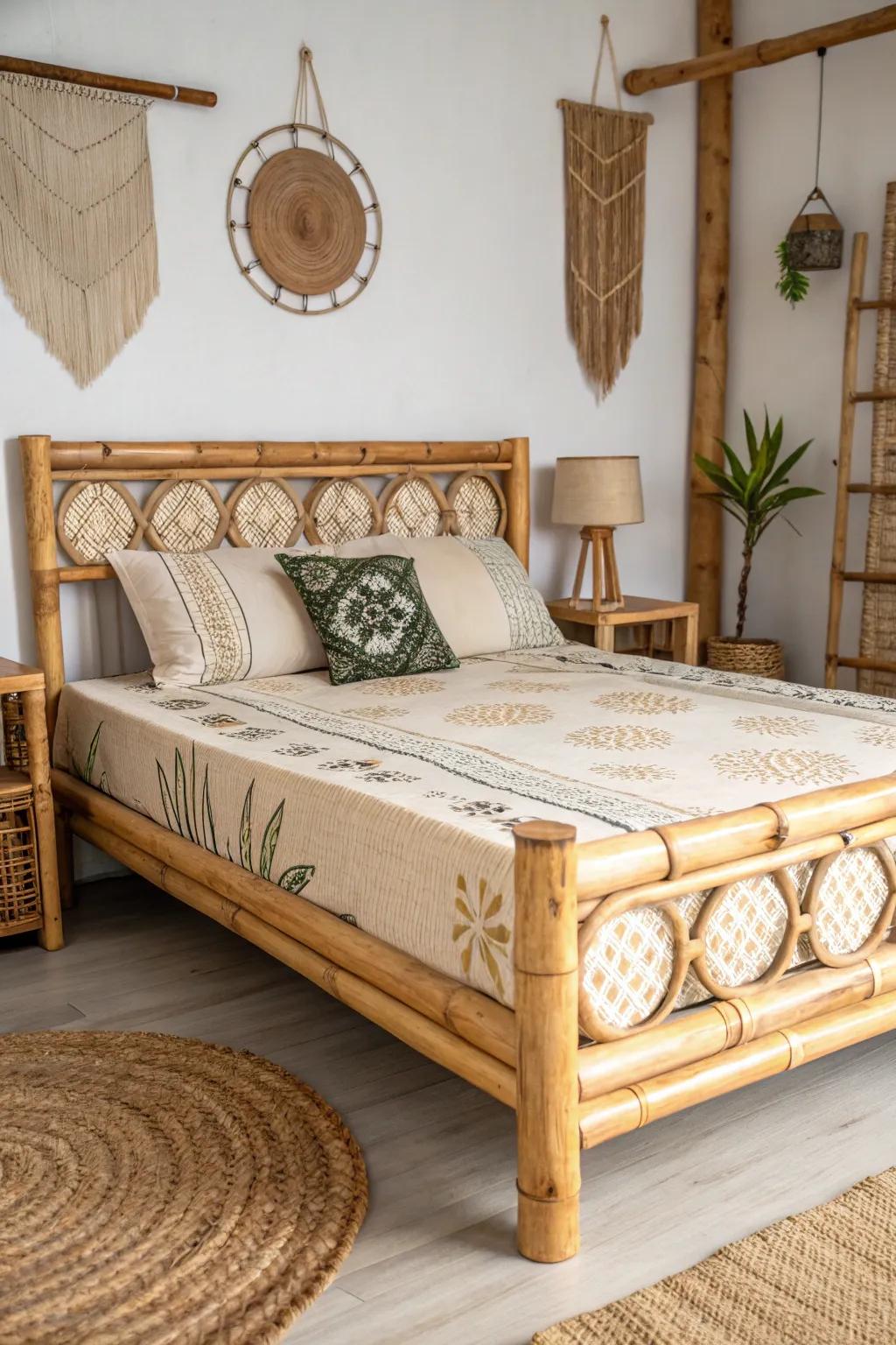 A bamboo bed base offers a sustainable and stylish option.