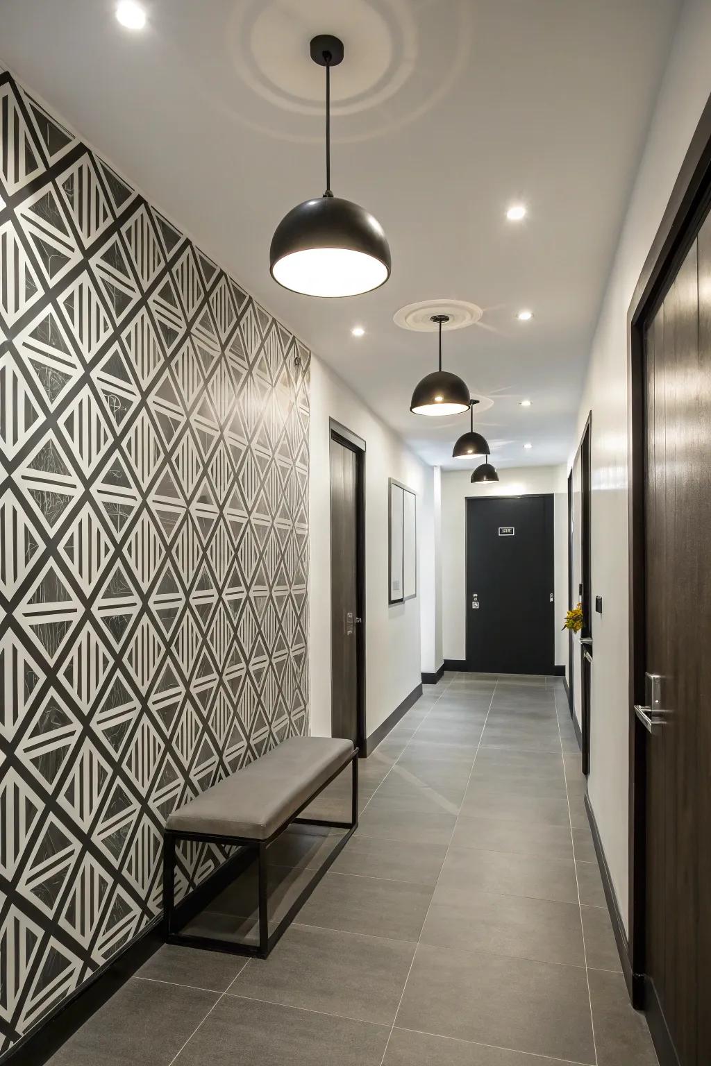 Geometric shapes introduce a playful and contemporary detail to your decor.