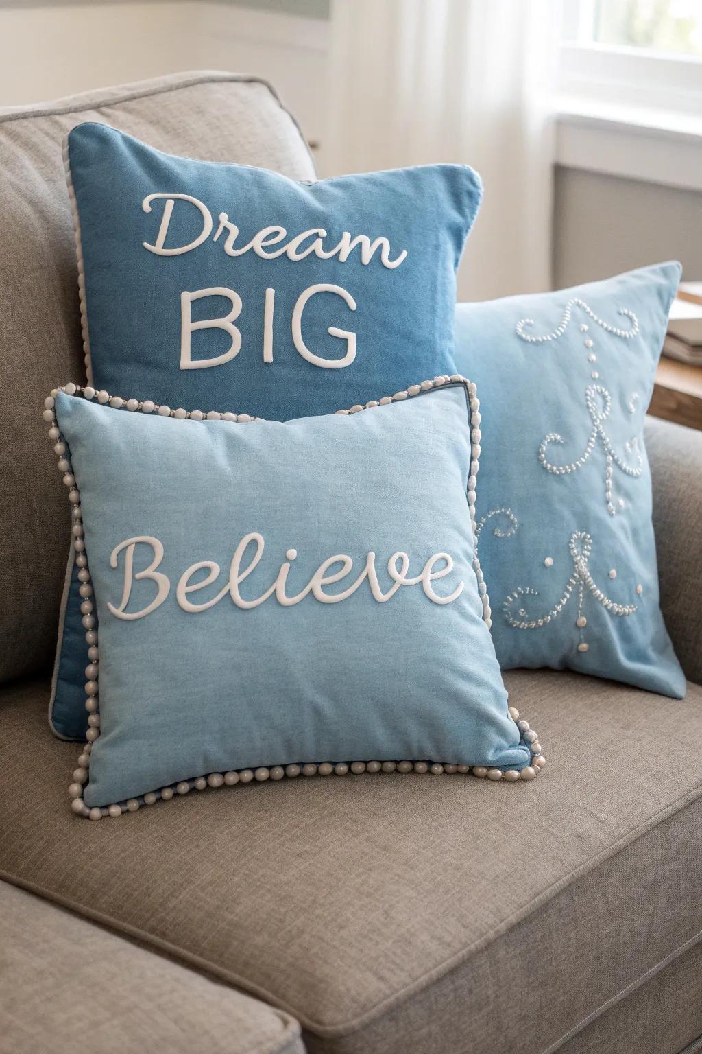 Display pillows deliver personalized comfort to any area.