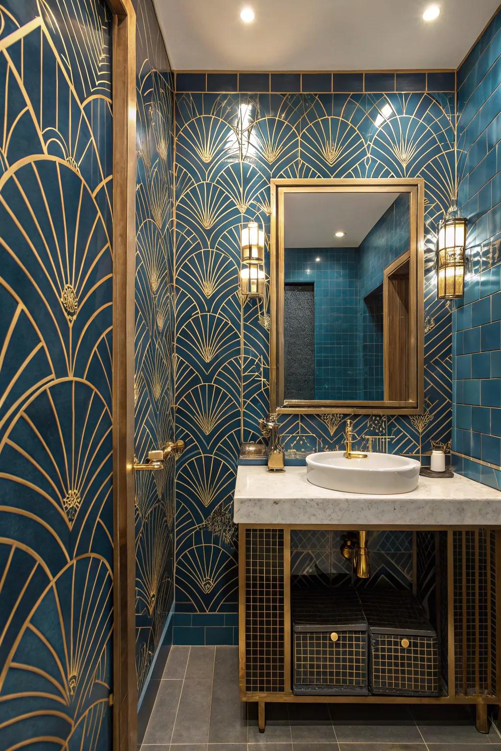 Creative era-inspired units bring a hint of vintage glamour to your washroom.