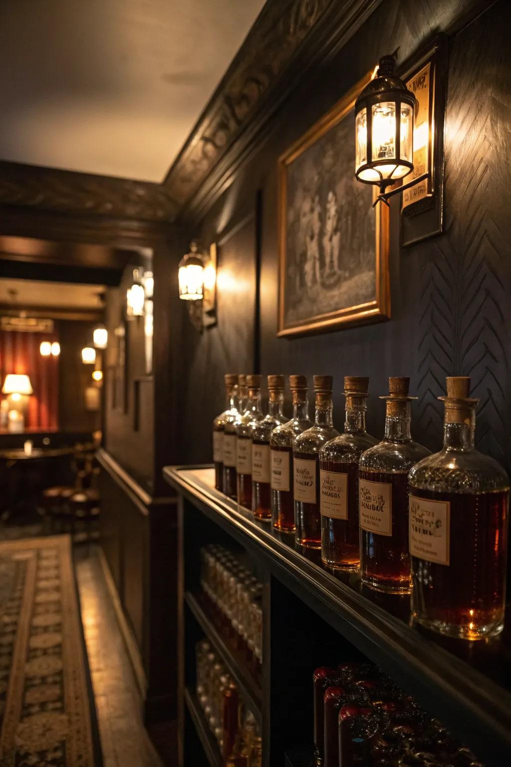 A clandestine speakeasy area introduces a hint of intrigue to your home.