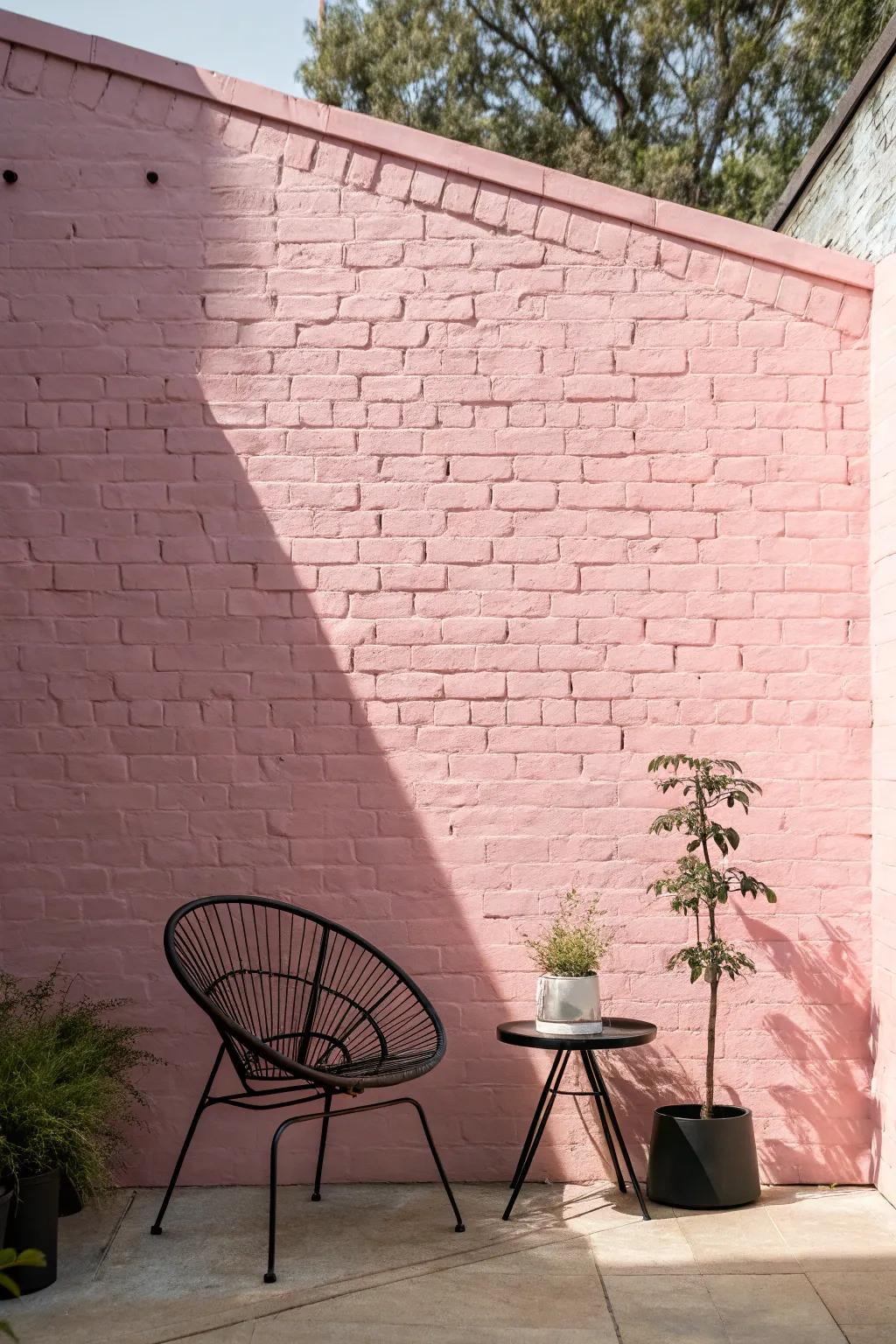 Enhance your area with the elegance of delicate blush pink brick. Ideal for a sophisticated, soothing vibe.