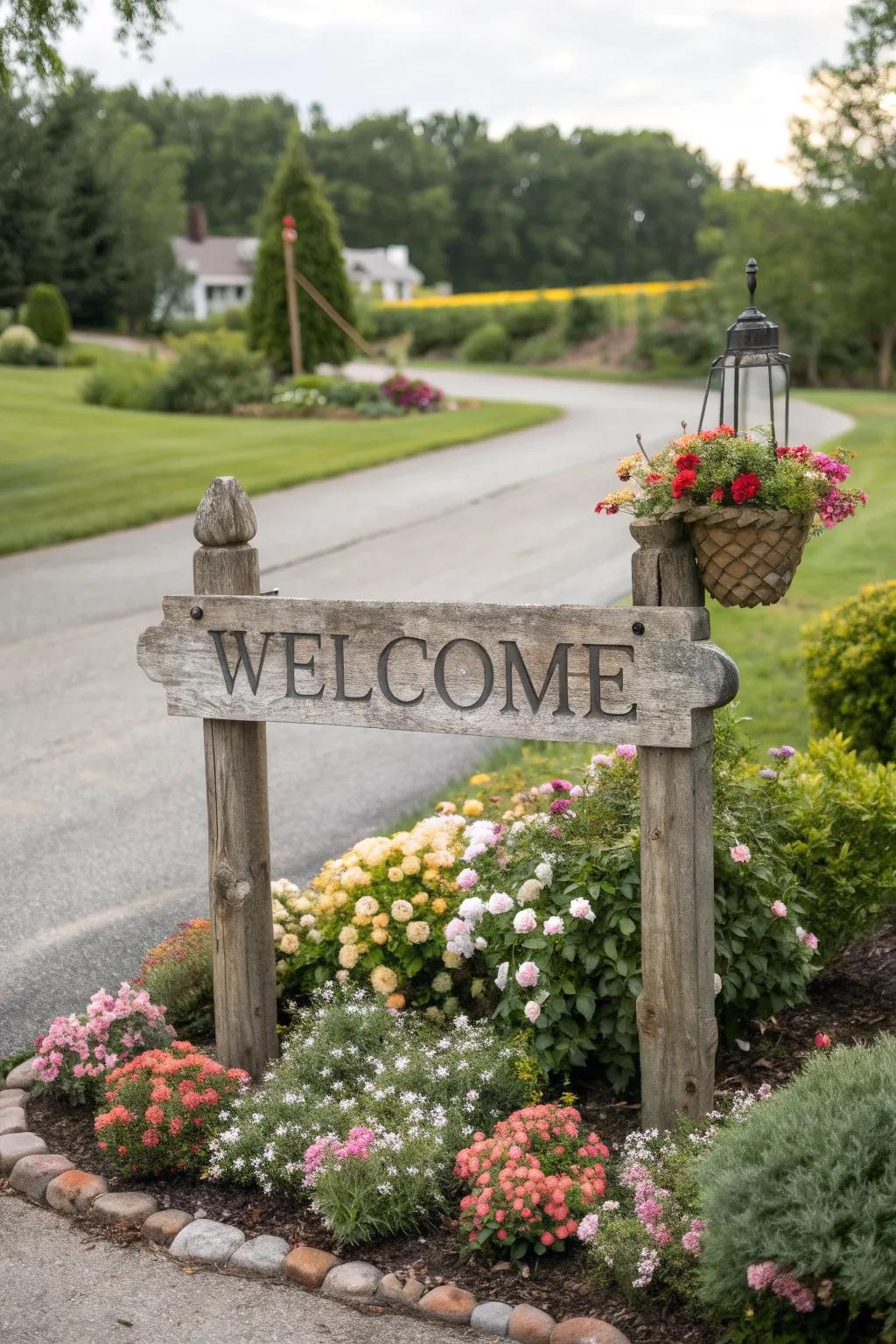 A welcome sign creates an inviting atmosphere for your guests.