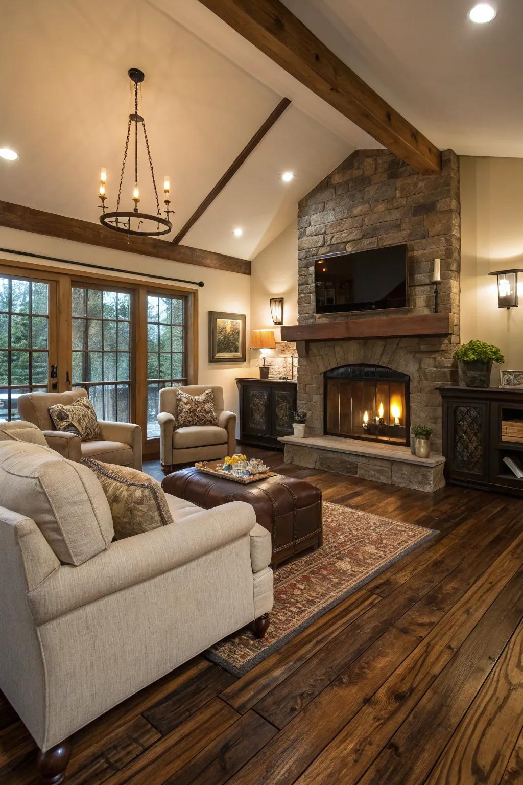 Reused wood: classic charm for modern homes.