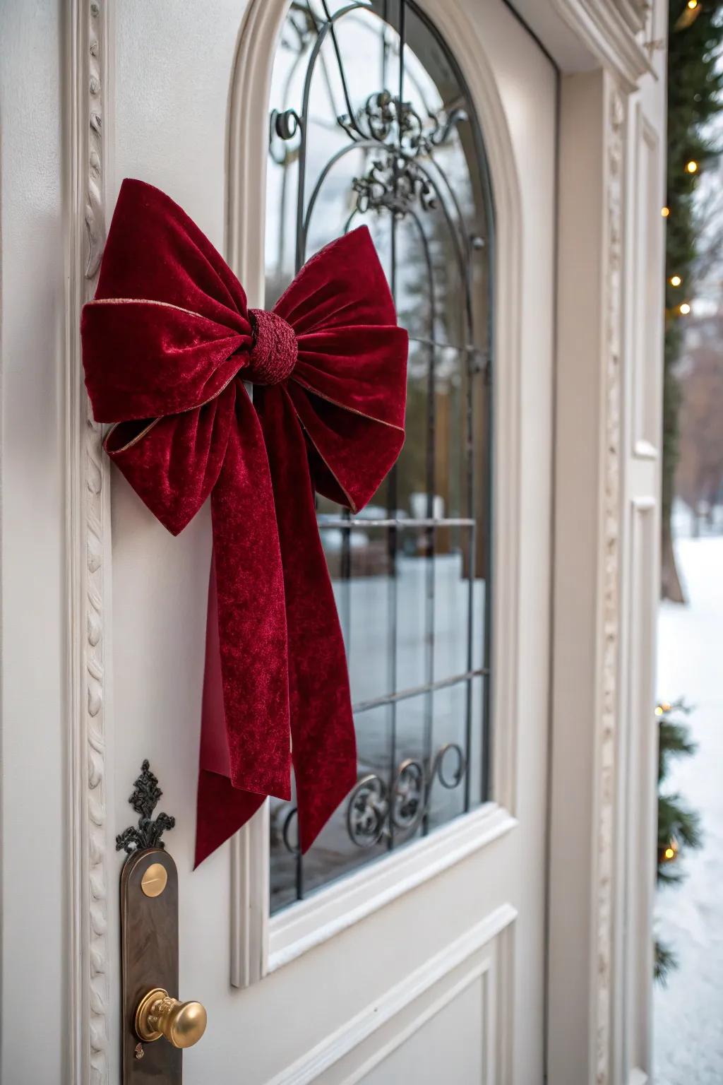 Elevate your décor with a lavish velvet bow.