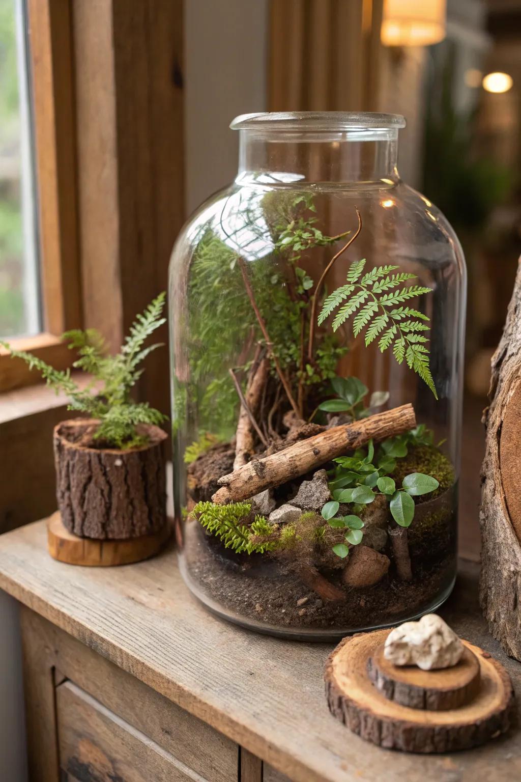 A provincial woodland motif enclosure, thereby transporting woodland into your abode.