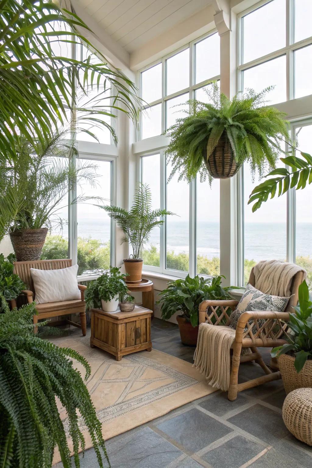 Botanicals add vibrancy and a refreshing touch.