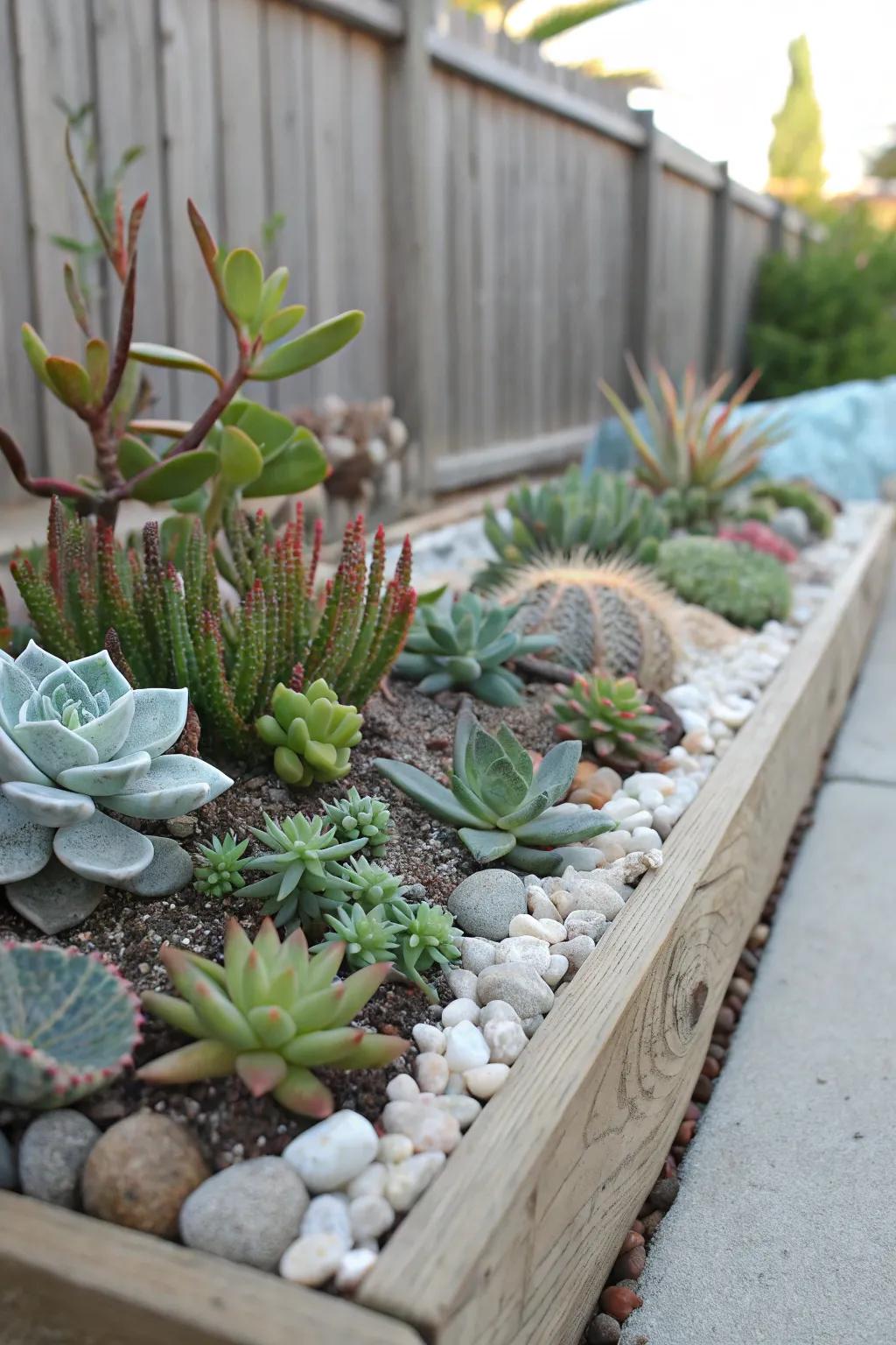 Ocean-themed thick-leaved plants append an exotic feature to shoreline gardens.