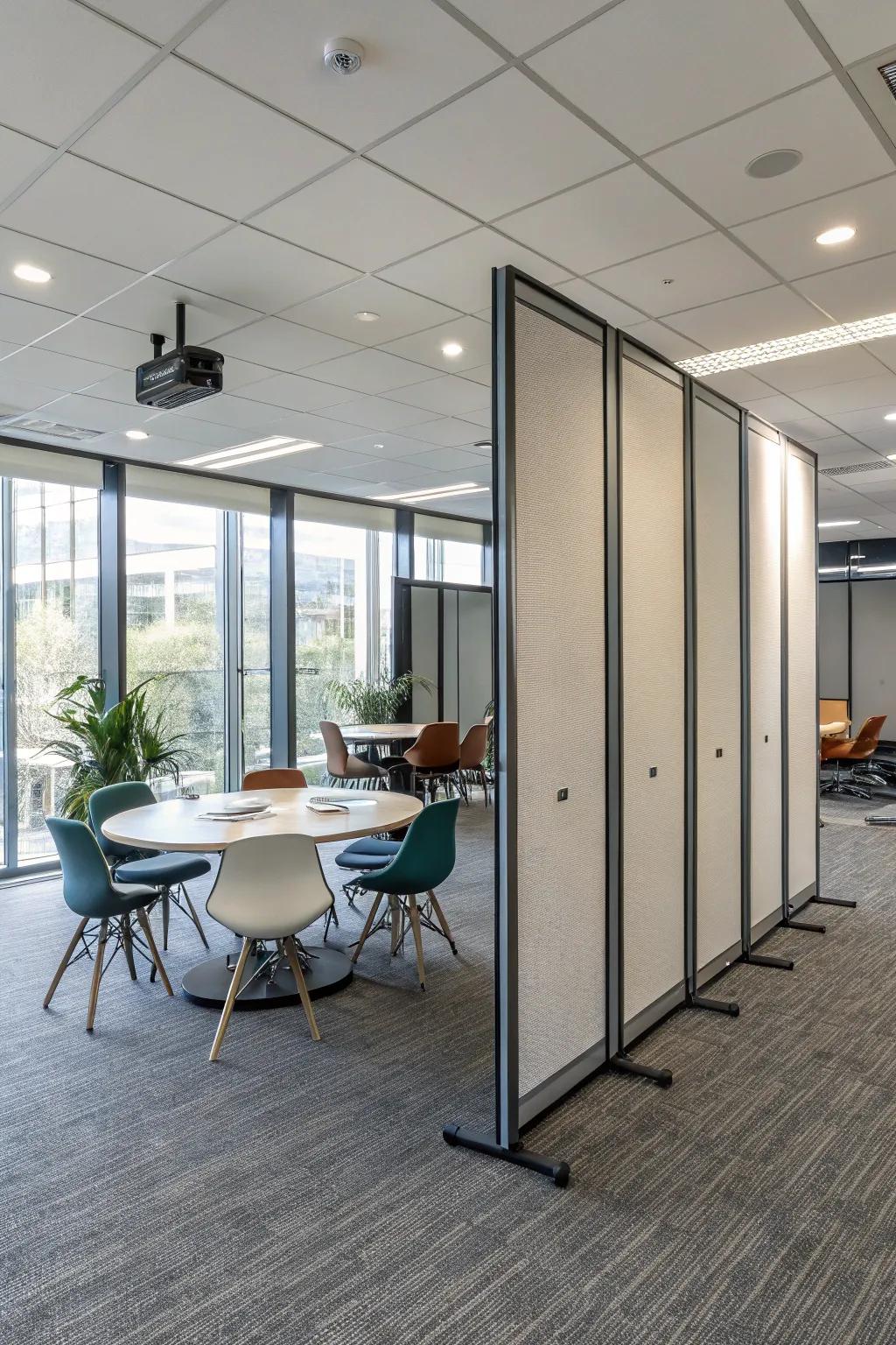 Adjustable segments offer flexibility and privacy when needed.