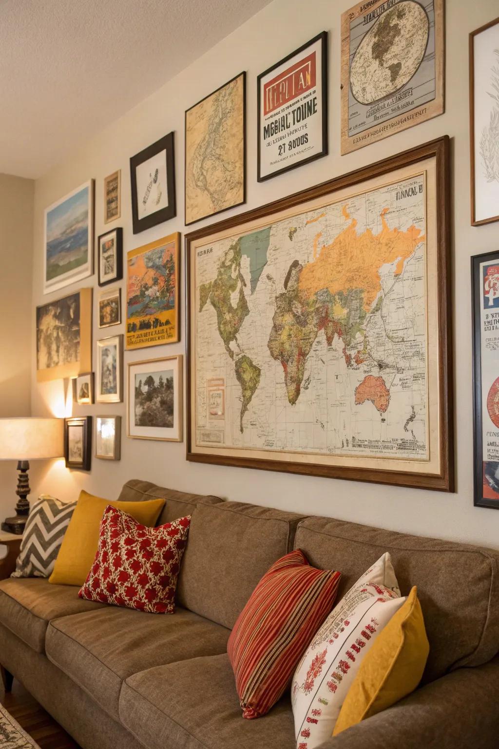 A vintage-influenced wall radiating appeal and historical significance