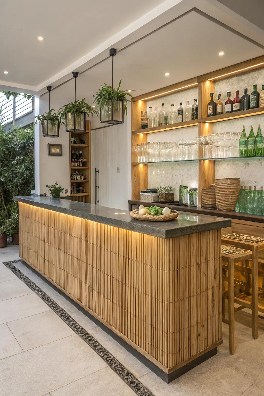 With an eco-friendly bar setup, go green.