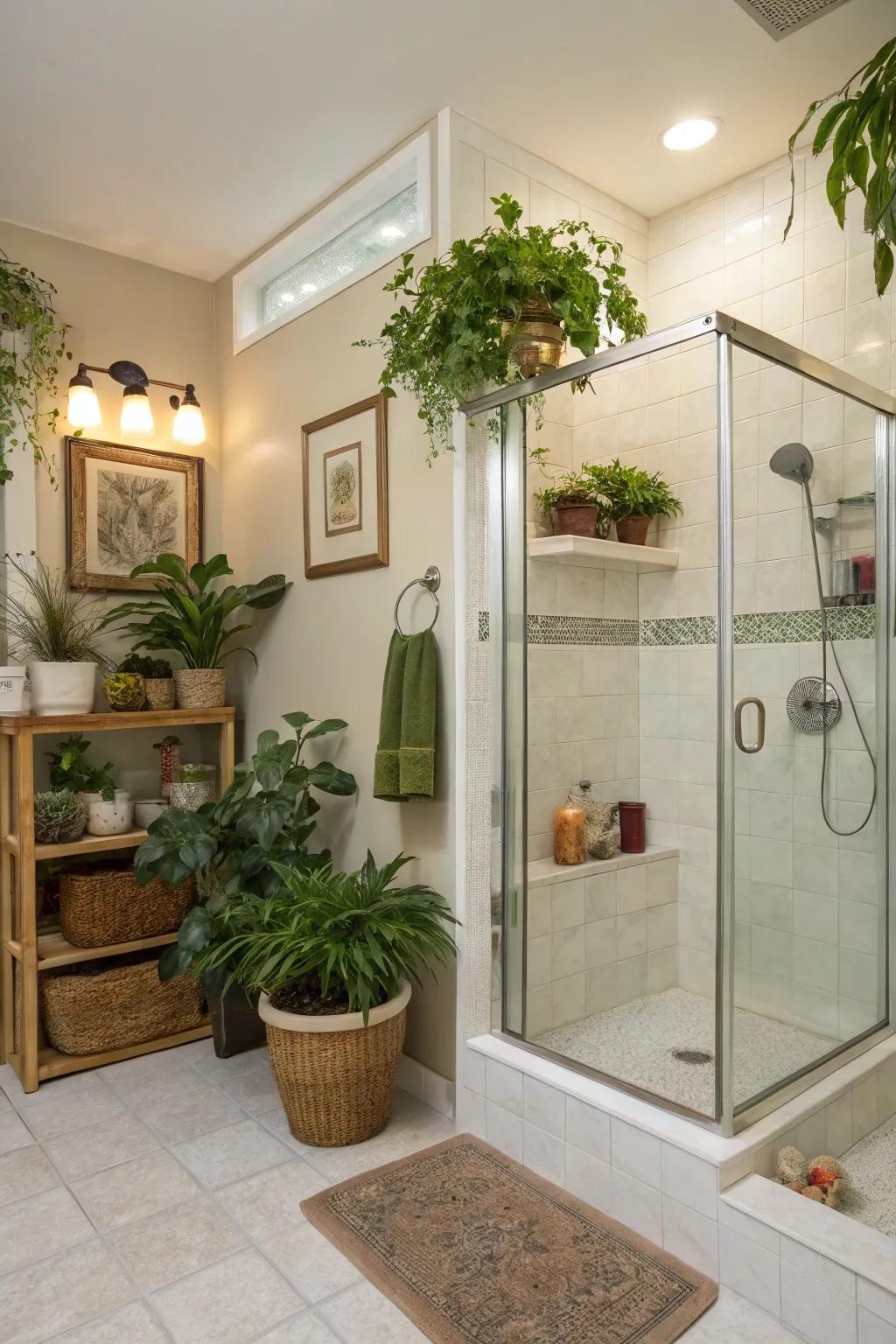 Fill character with decorative elements.