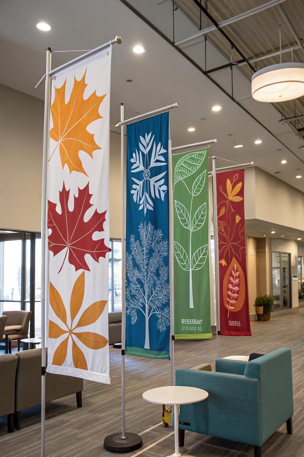 Seasonal pennants infuse an energetic, festive mood into your home.