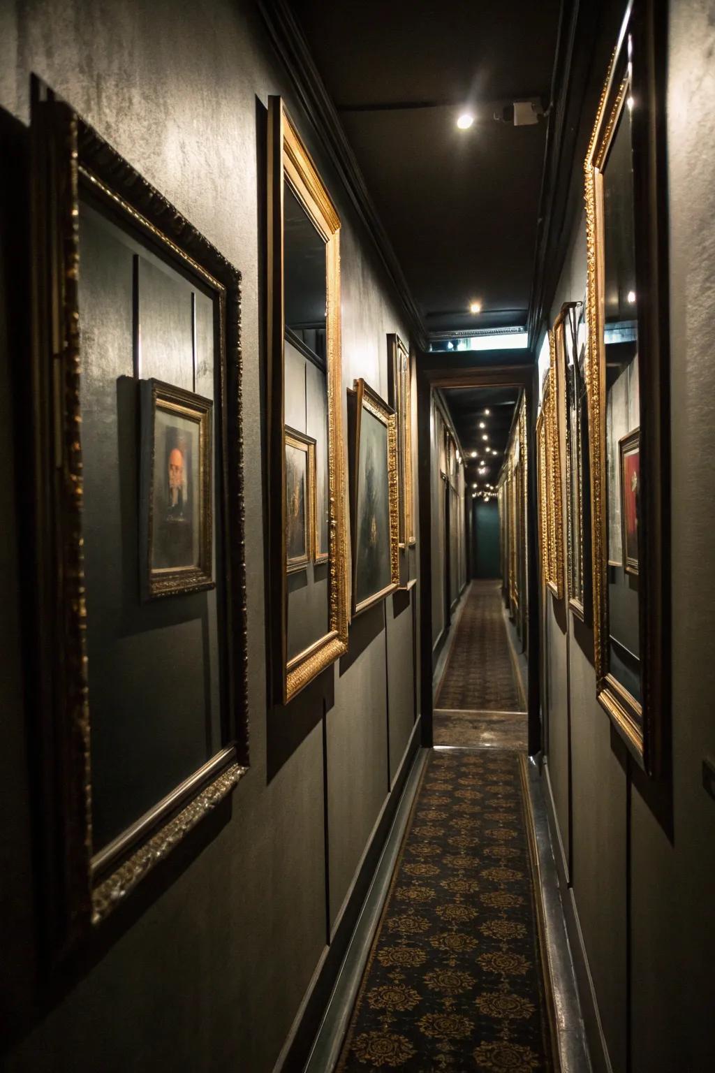 Reflections can enhance the perception of space and light in picture arrangements.