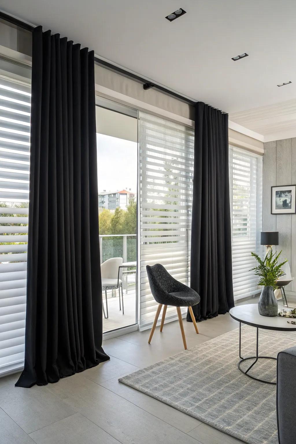 Dark and pale fashion a striking fashionable contrast.