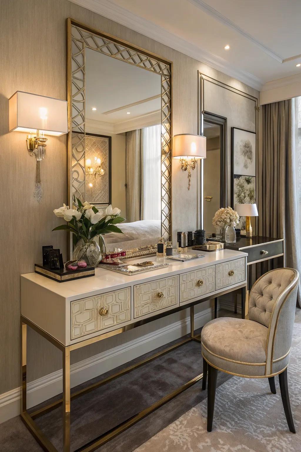 One-of-a-kind dressing table combining beauty and functionality