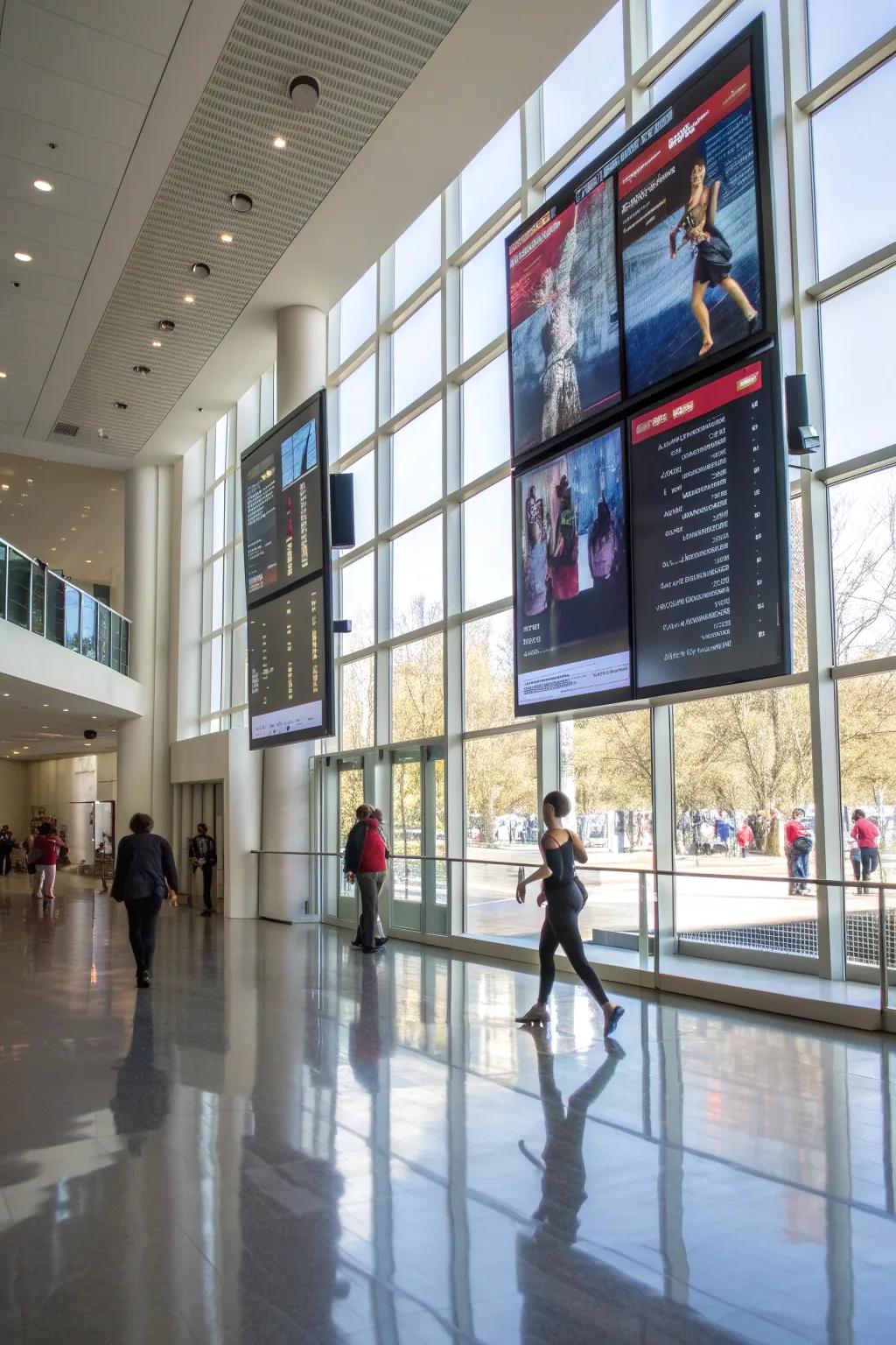 Interactive displays keep everyone informed and involved.