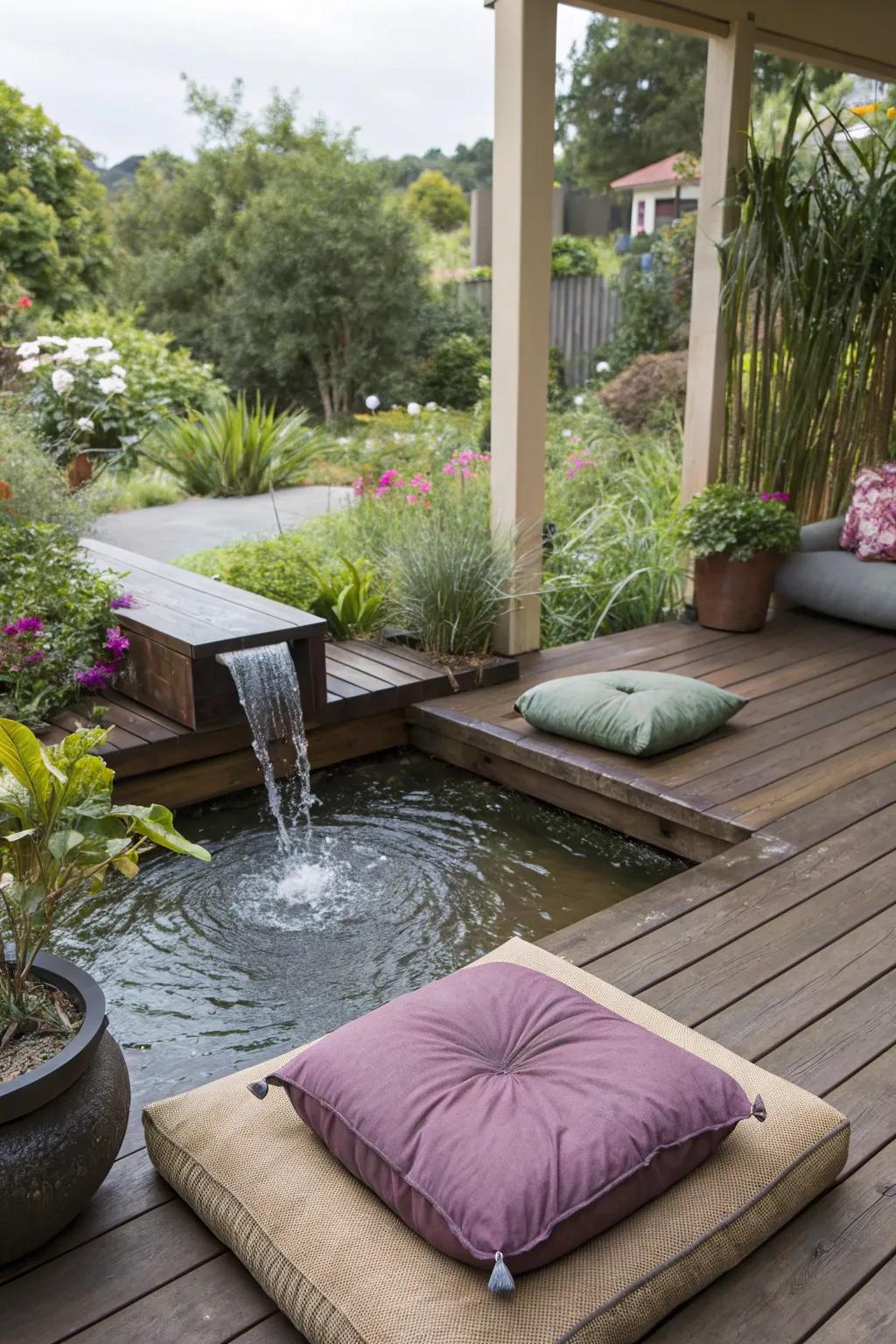 Your deck will become a tranquil retreat with a Zen corner.