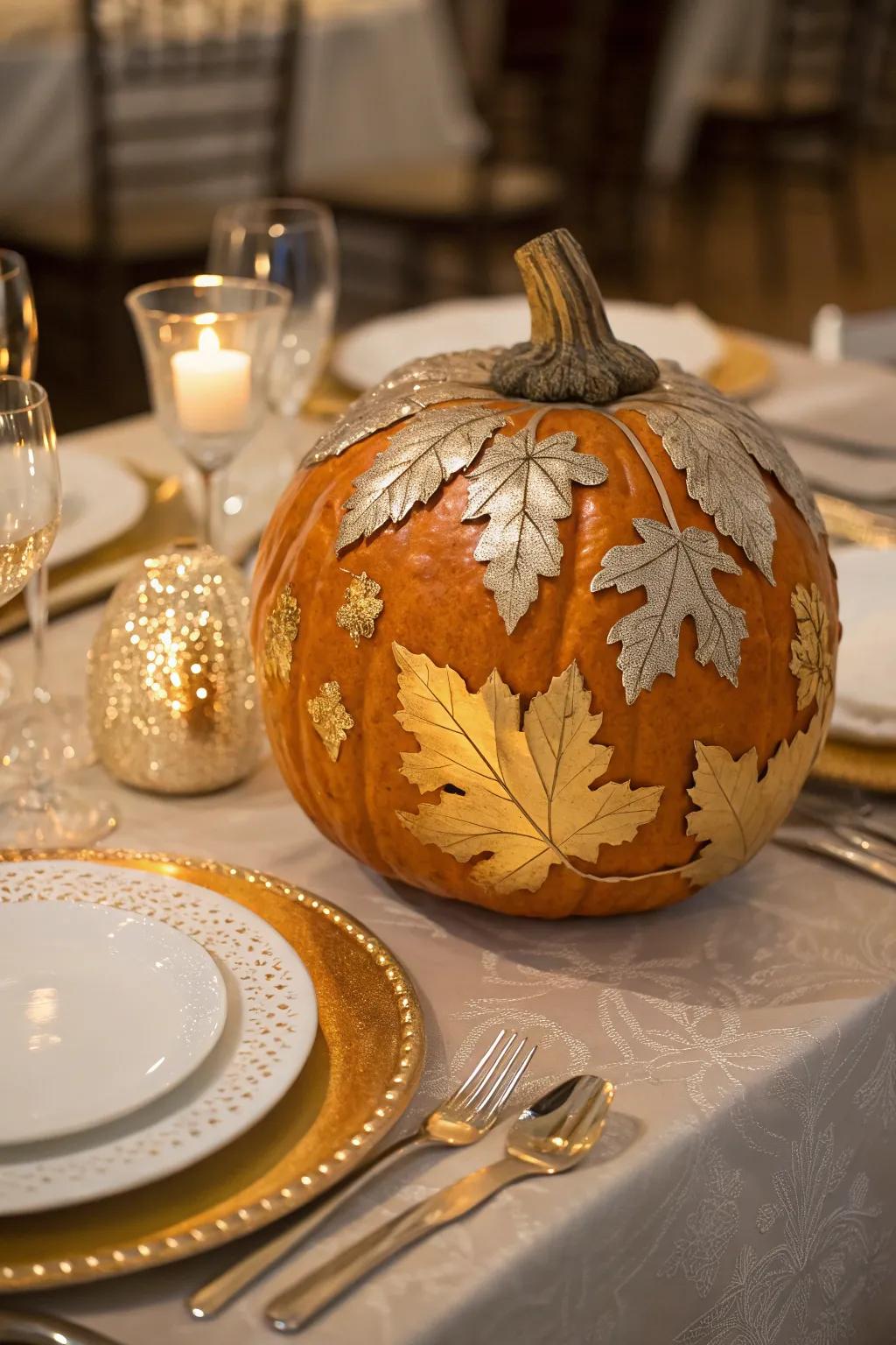Embellish your pumpkins for an exquisite and urbane décor segment.