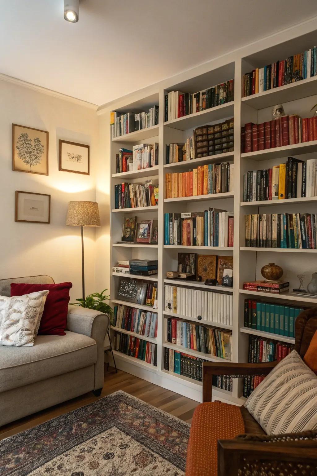 Literary works metamorphose into the centerpiece on showcase ledges.