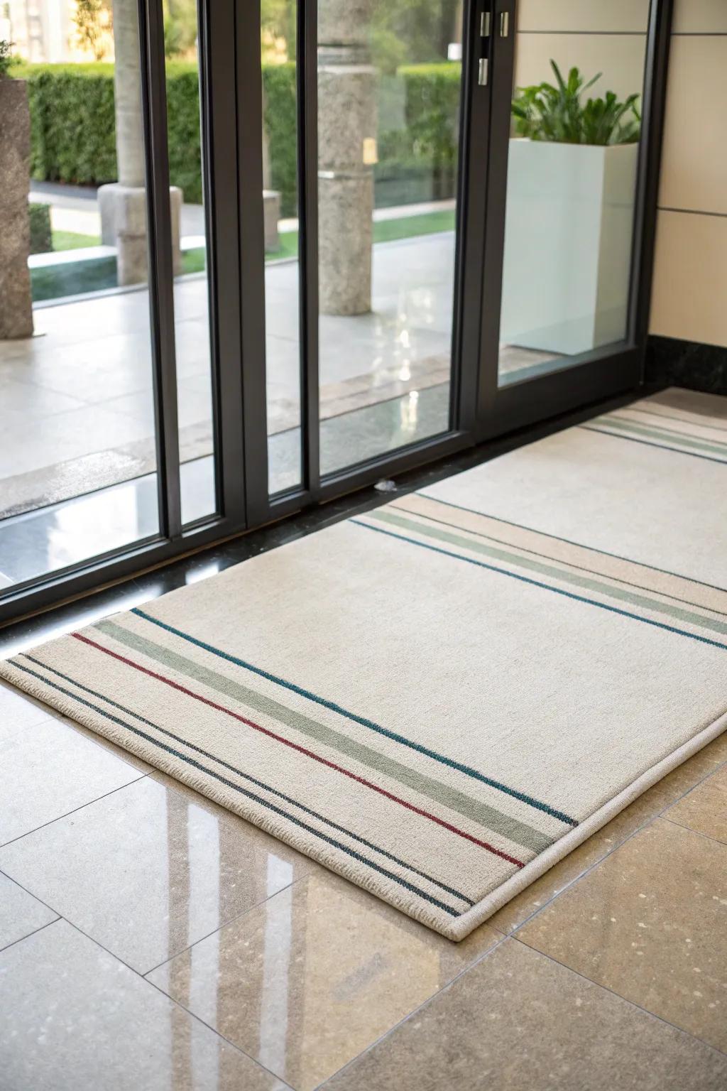 Minimalist doormats provide a sleek and understated welcome