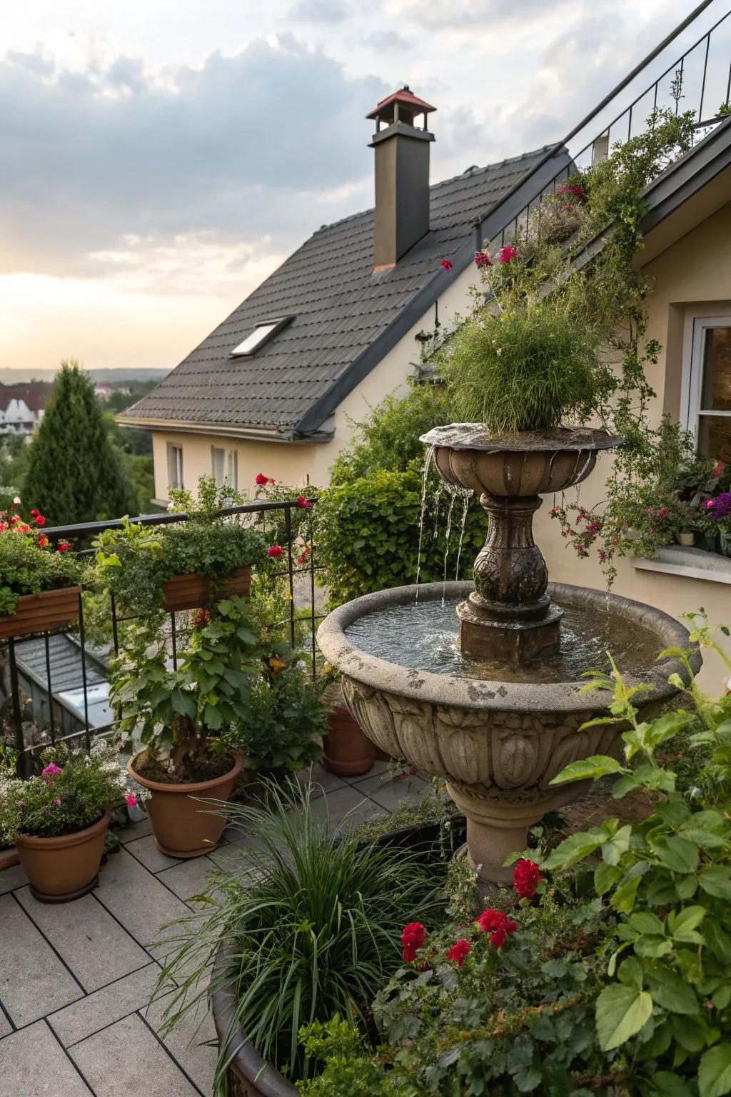 A water element infuses calmness into your space.