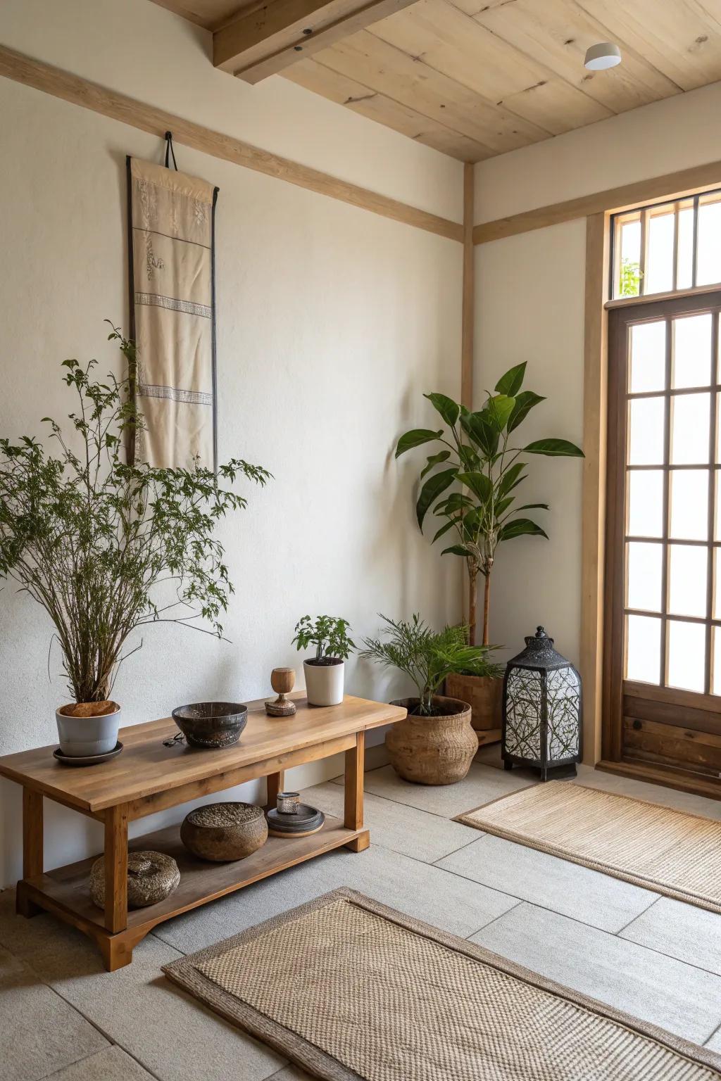 Minimalistic room underscoring innate components.