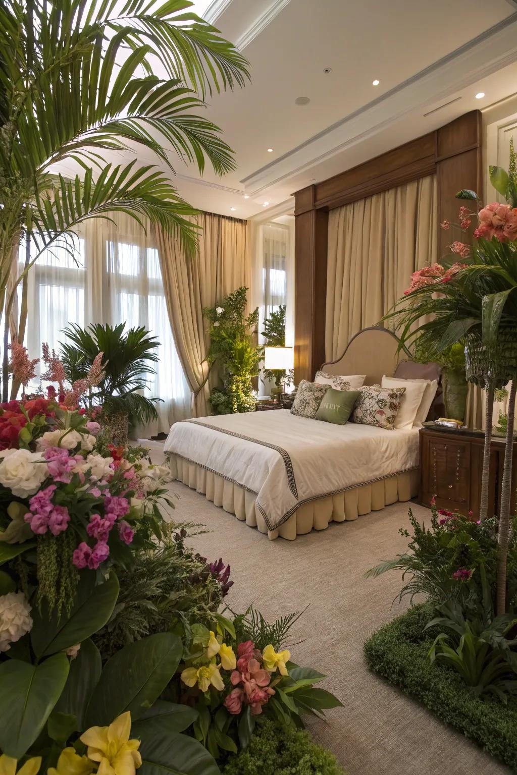 Nature components infuse life and freshness into the space.