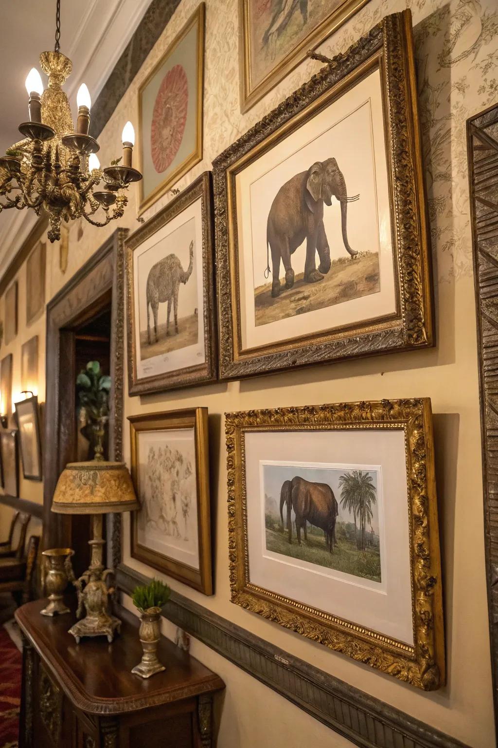Vintage pachyderm designs bring nostalgic charm to your home.