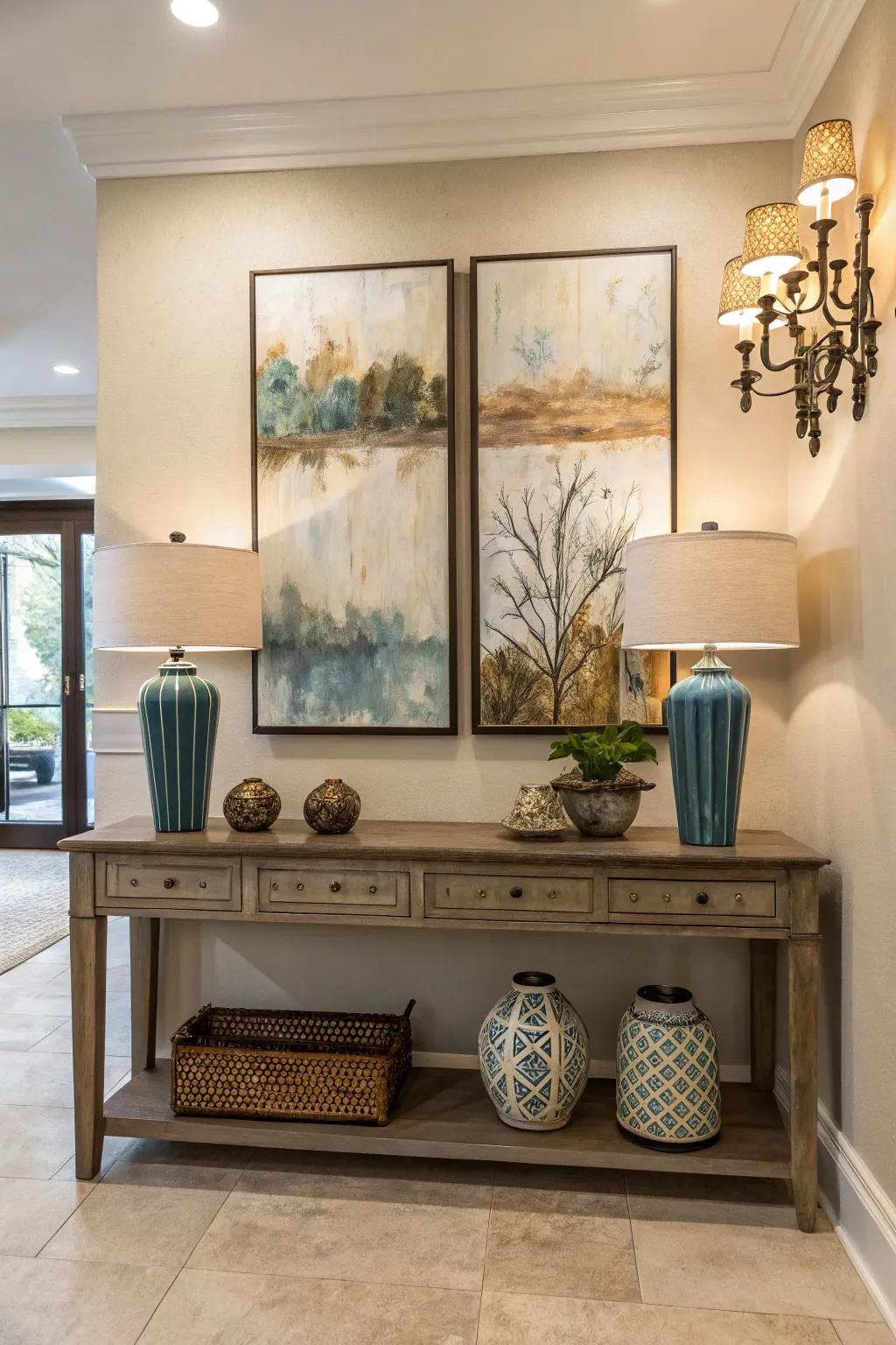 Artistic compositions deliver striking visual components for any entrance.