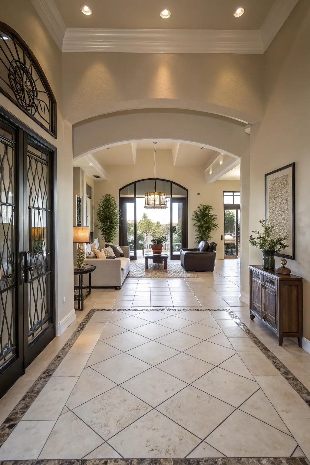 Expansive arrangements enable your floor coverings to shine.