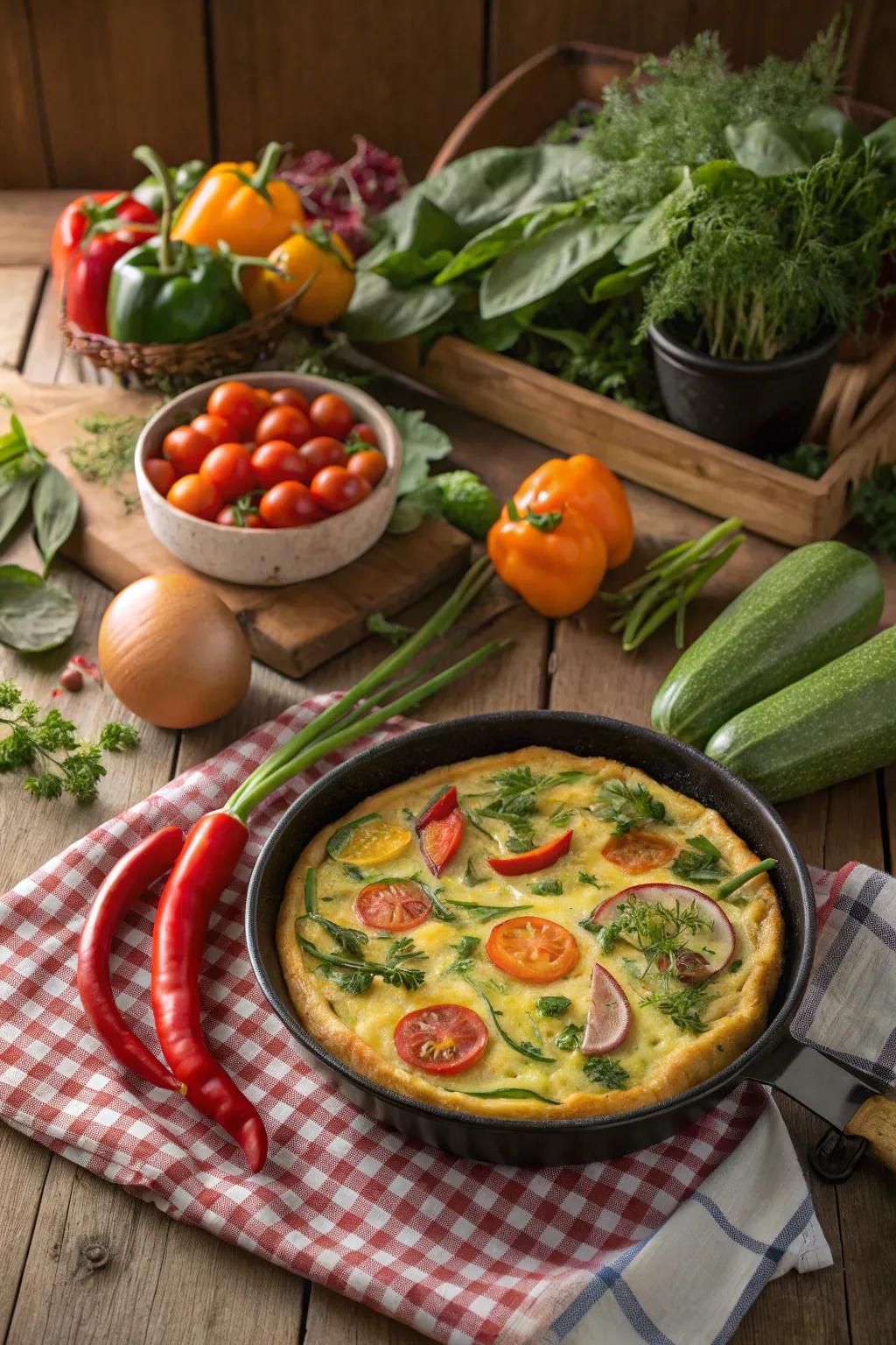 Frittatas filled with seasonal vegetables are always impressive and adaptable.