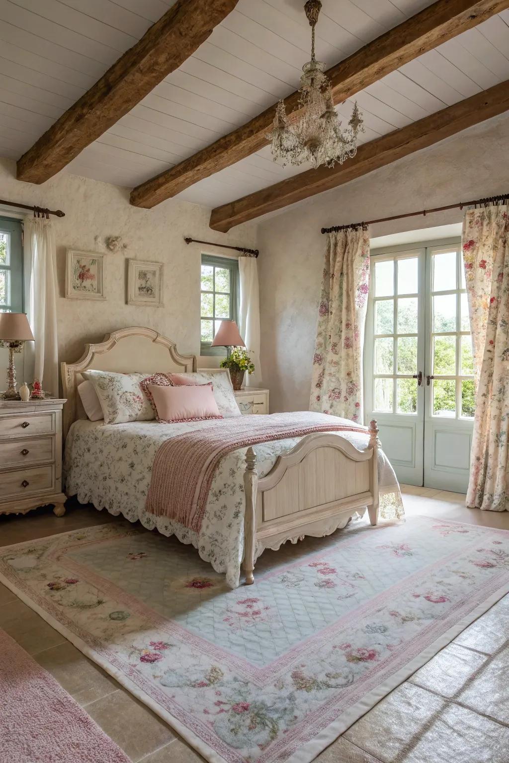 Cushy mats give comfort and visual interest.