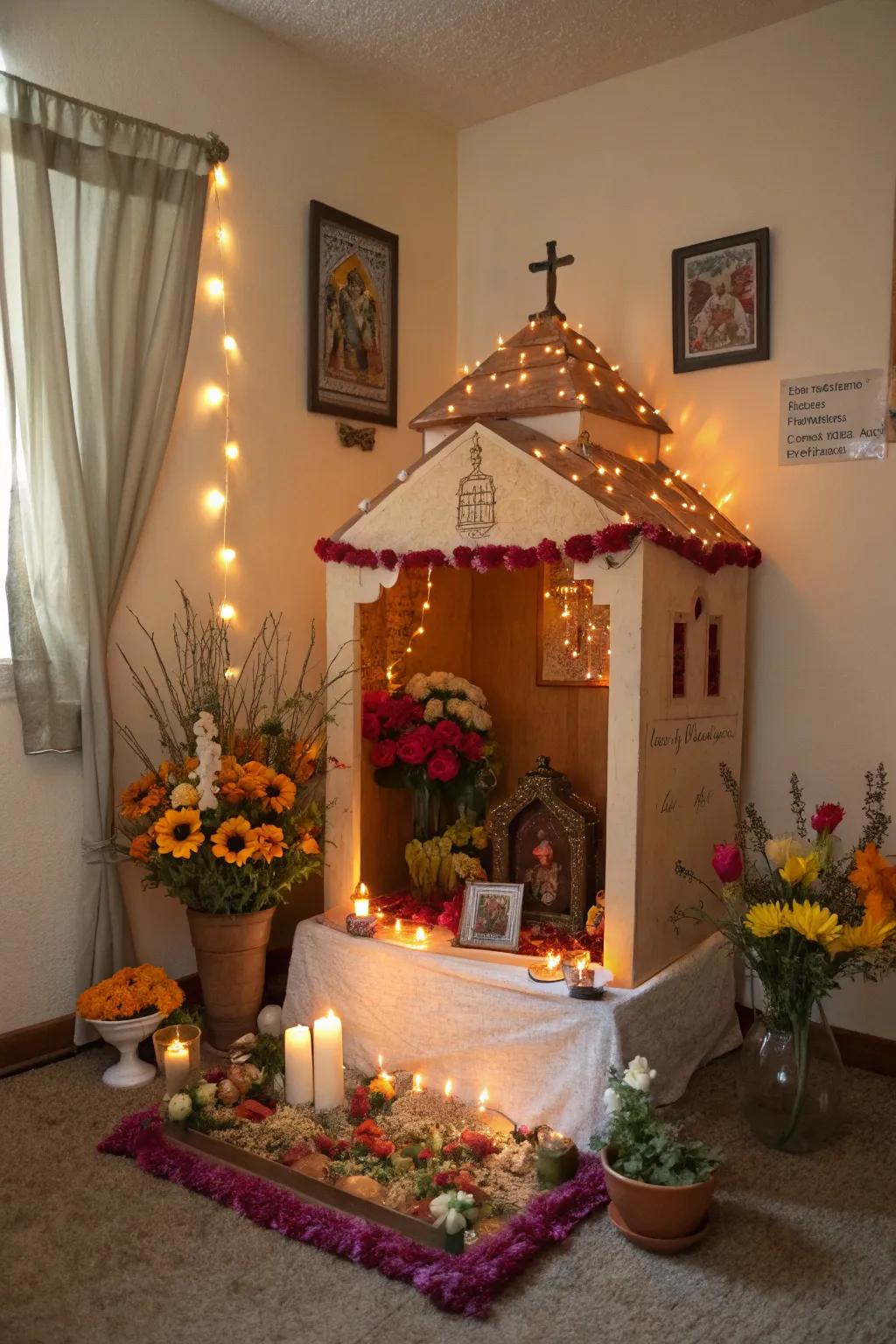 A sustainable yet breathtaking compressed paper shrine design.