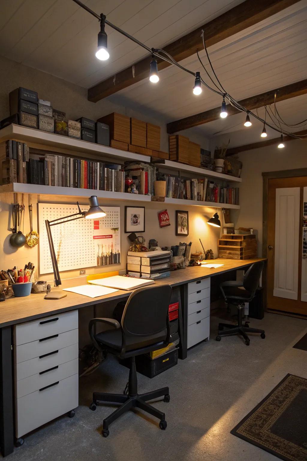 Concentrate on your tasks with effective task lighting.