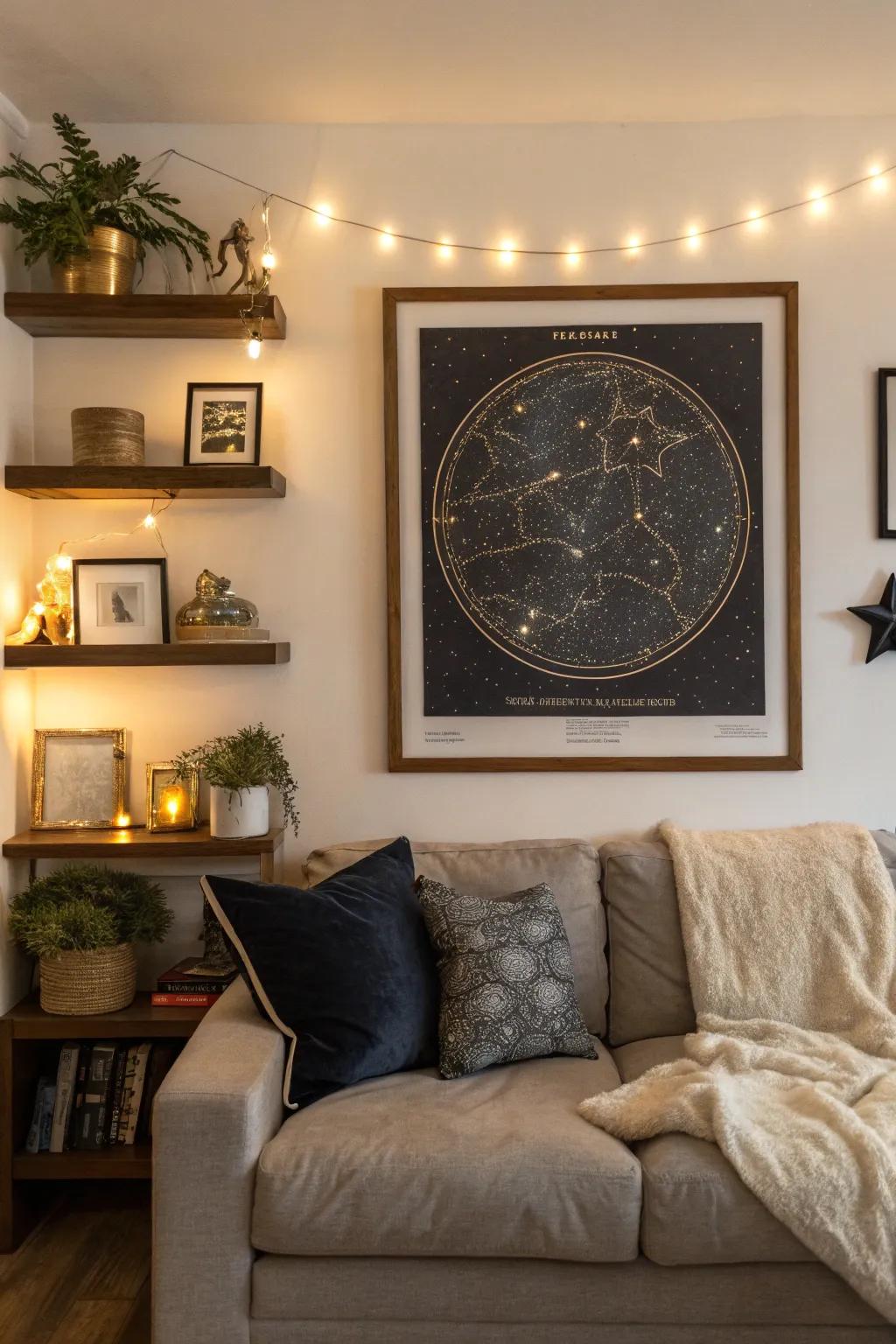 Capture the magic of a special day with a celestial map.