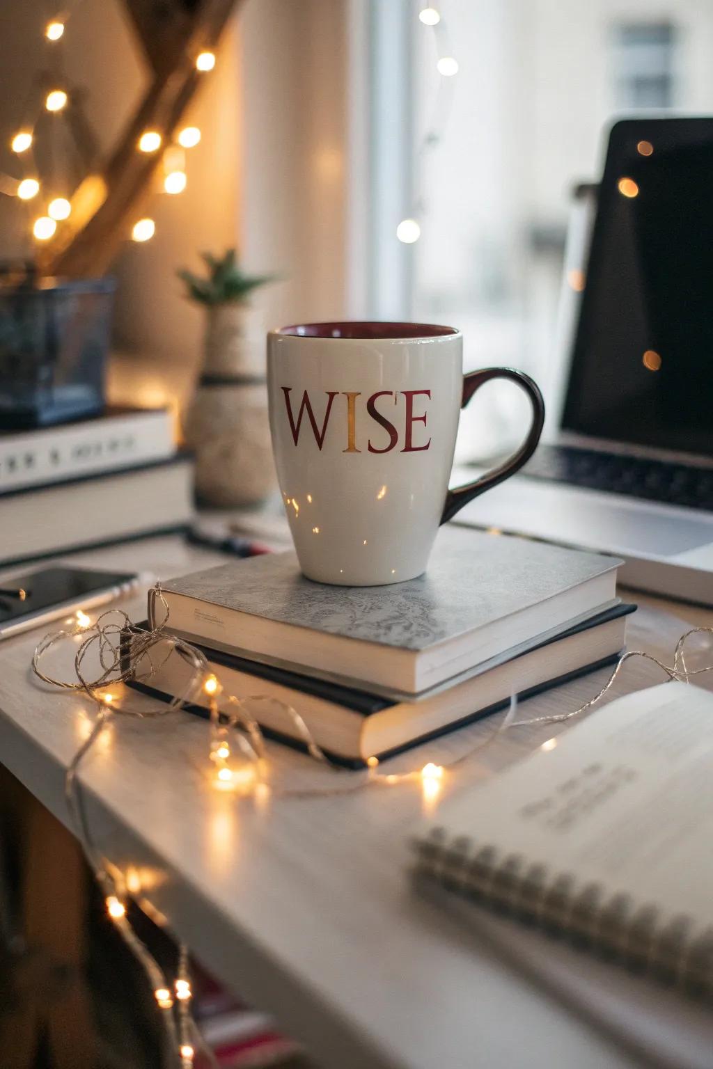 A mug capturing grandpa's timeless wisdom.