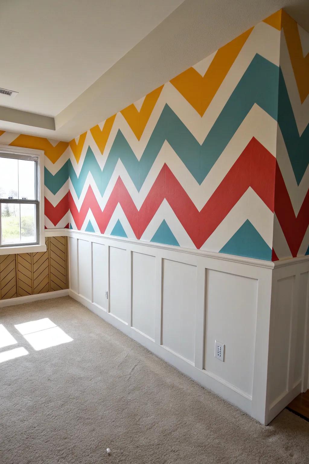 Project a bold statement using patterned panels.